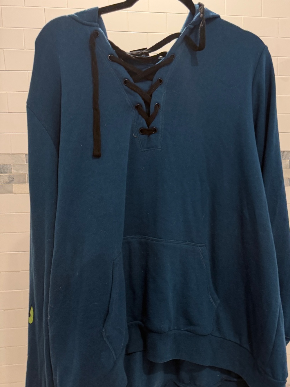 Women’s Disney Haunted Mansion Lace-Up Hooded Sweatshirt From Torrid - Teal Blue